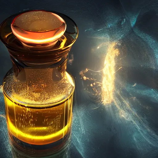 Image similar to a potion filled with a magical liquid,studio lighting,fantasy,4k,realistic