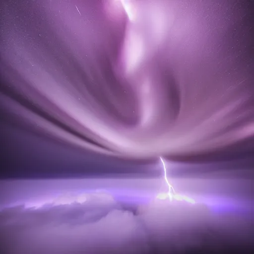 Image similar to amazing photo of a purple tornado in the sky by marc adamus, beautiful dramatic lighting