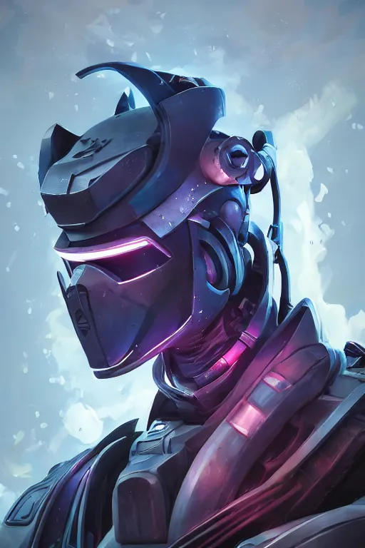 Image similar to epic mask helmet robot ninja portrait stylized as fornite style game design fanart by concept artist gervasio canda, behance hd by jesper ejsing, by rhads, makoto shinkai and lois van baarle, ilya kuvshinov, rossdraws global illumination radiating a glowing aura global illumination ray tracing hdr render in unreal engine 5