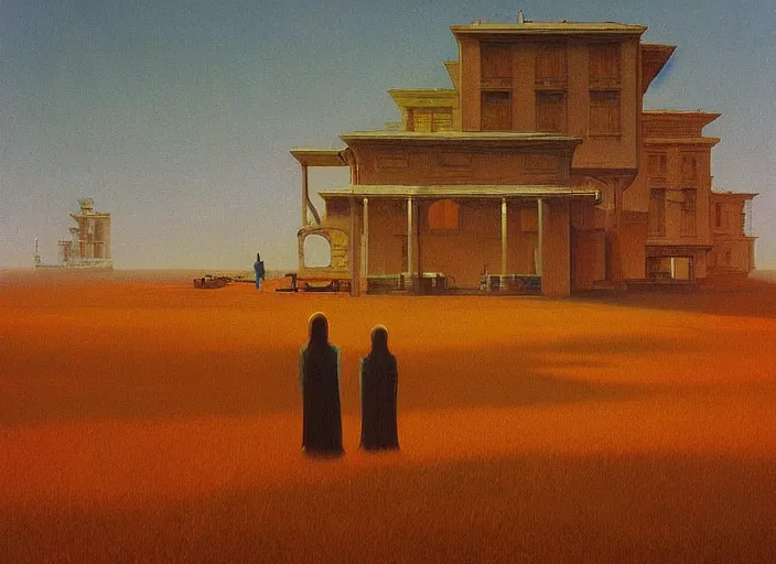 Image similar to 🦭🌅🌻, science fiction, Edward Hopper and James Gilleard, Zdzislaw Beksinski, highly detailed