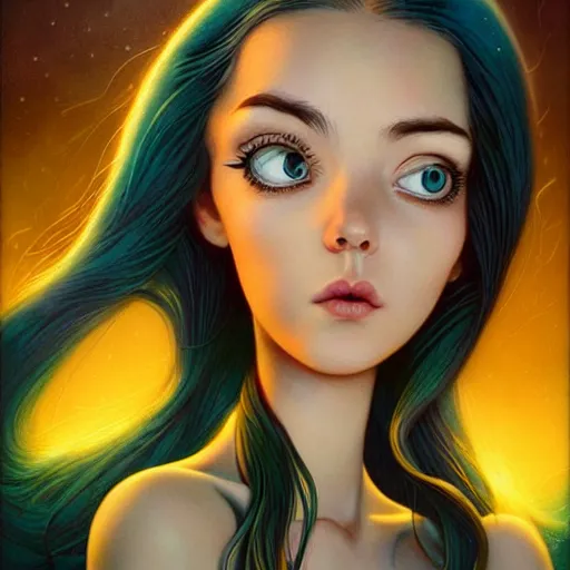 Image similar to Lofi aquatic portrait Pixar style by Joe Fenton and Stanley Artgerm and Tom Bagshaw and Tim Burton