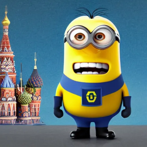 Image similar to Vladimir putin as a minion, highly detailed