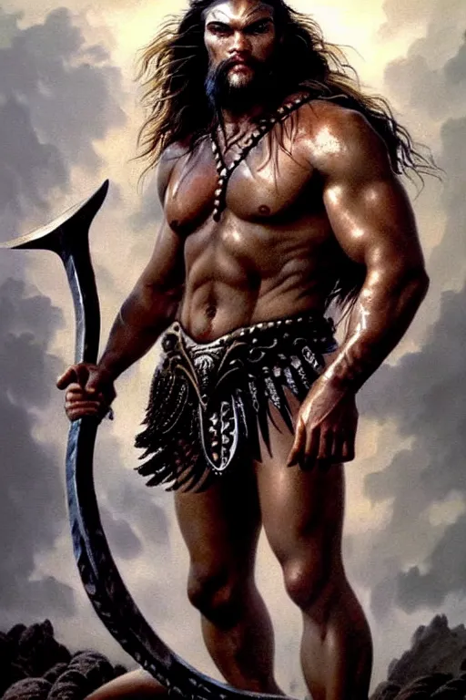 Stunning portrait of a warrior king. He wears an, Stable Diffusion