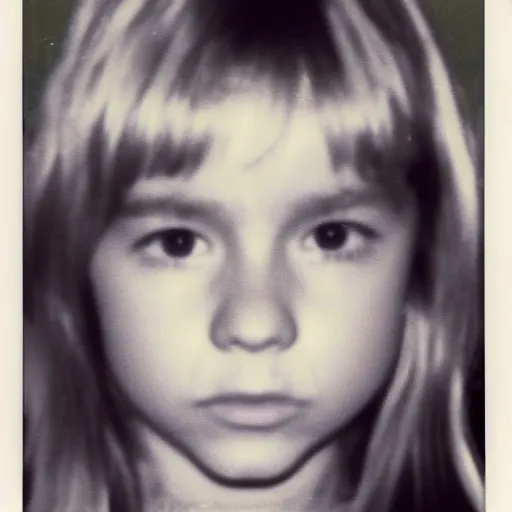 Prompt: Mugshot Portrait of Coucou Chloe, taken in the 1970s, photo taken on a 1970s polaroid camera, grainy, real life, hyperrealistic, ultra realistic, realistic, highly detailed, epic, HD quality, 8k resolution, body and headshot, film still, front facing, front view, headshot and bodyshot, detailed face, very detailed face