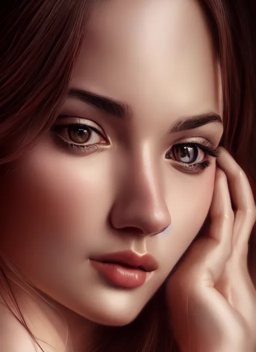 Image similar to photo of a gorgeous young woman in the style of stefan kostic, realistic, sharp focus, 8 k high definition, insanely detailed, intricate, elegant, art by stanley lau and artgerm