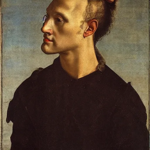 Image similar to a painting of a man with the head of a horse, by Agnolo Bronzino