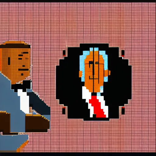 Prompt: pixel art of barack obama in a fighting game