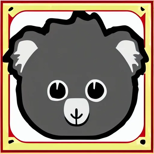 Image similar to cute whatsapp emoji of a koala bear, vector, white background