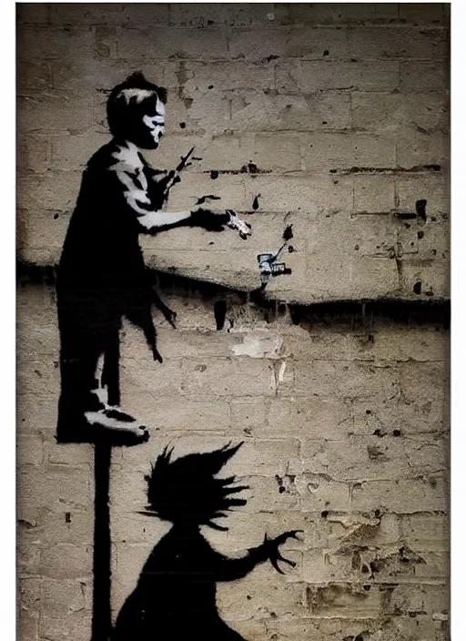 Image similar to banksy gallery poster