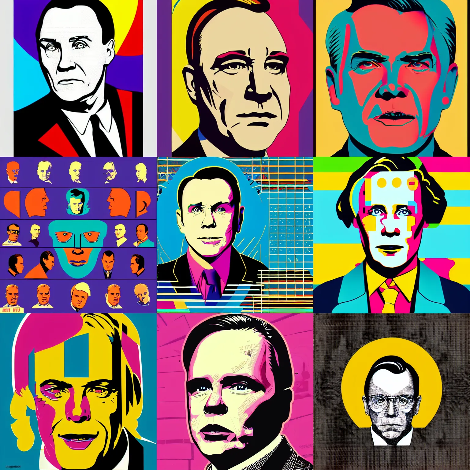 Prompt: symmetry!! portrait of francois legault, individual francois legault retro futurist illustration portrait art by butcher billy, sticker, colorful, illustration, highly detailed, simple, smooth and clean vector curves, no jagged lines, vector art, smooth andy warhol style