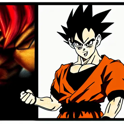 Image similar to Goku in Fight Club