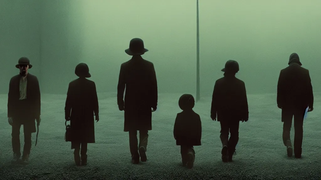 Prompt: the peanuts blinders, film still from the movie directed by denis villeneuve with art direction by zdzis