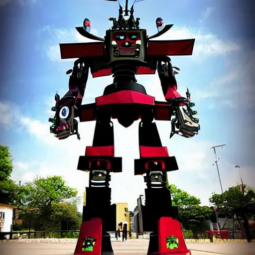 Image similar to a giant robot samurai. anime