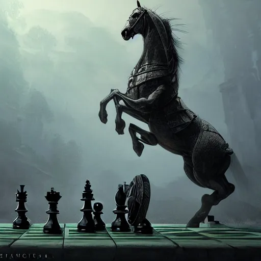 The knight, a chess piece so maneuverable, there's no way its possible  jumps don't derive from horse gallantry