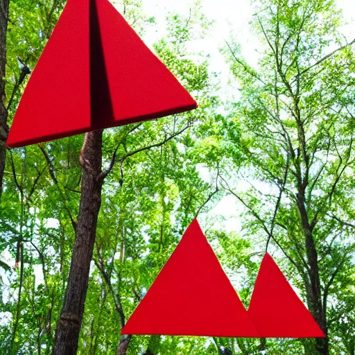 Image similar to red alien triangle trees