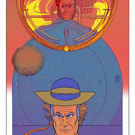 Image similar to mel gibson retro minimalist portrait moebius starwatcher comic by jean giraud, 8 k