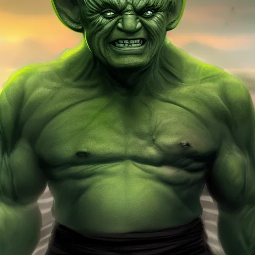 Prompt: Emperor Palpatine is The Hulk, hyperdetailed, artstation, cgsociety, 8k