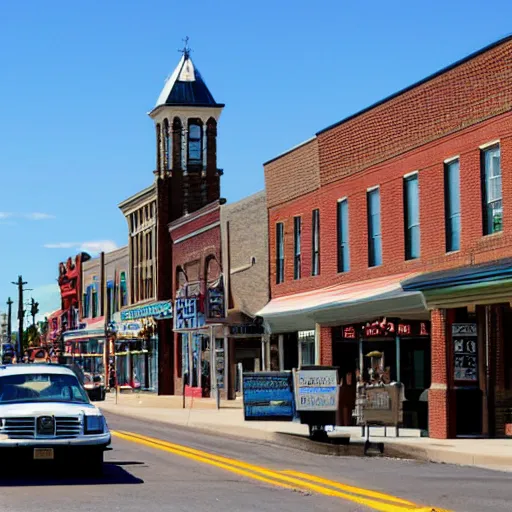 Image similar to A photo of downtown Grinnell, Iowa