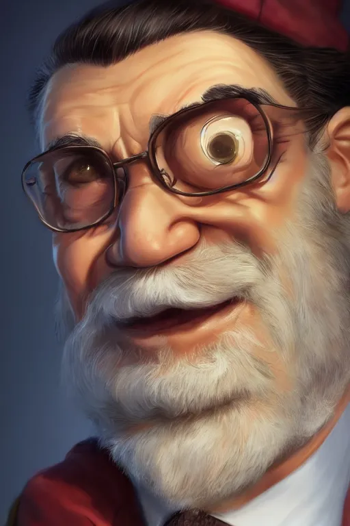 Image similar to portrait of grunkle Stan , made by Stanley Artgerm Lau, WLOP, Rossdraws, ArtStation, CGSociety, concept art, cgsociety, octane render, trending on artstation, artstationHD, artstationHQ, unreal engine, 4k, 8k,