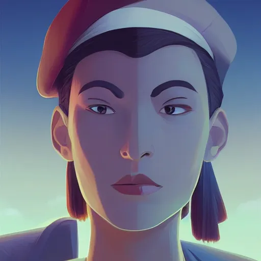 Image similar to face icon stylized minimalist casablanca, loftis, cory behance hd by jesper ejsing, by rhads, makoto shinkai and lois van baarle, ilya kuvshinov, rossdraws global illumination