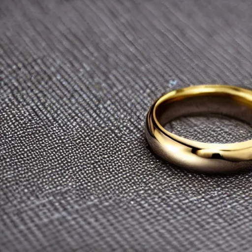 Prompt: gold wedding rings, thin, twist in the middle water texture on the ring, white background