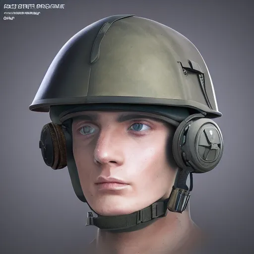 Image similar to military headgear helmet nano tech mechanical mask vision future trending on artstation digital paint 4 k render unreal engine digital painting