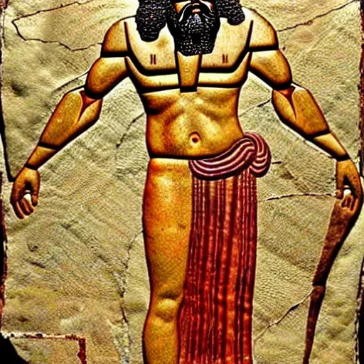 Image similar to zeus, minoan art