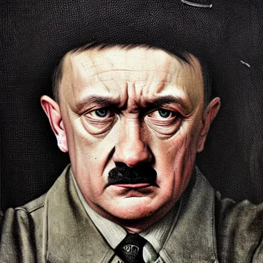 Prompt: 2 0 7 0 adolf hitler portrait : : photorealistic detailed intricate face details ultradetailed ultra - realistic by hieronymus bosch and james jean