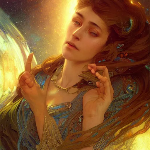 Prompt: The heart beat of the universe, intricate, highly detailed, digital painting, artstation, concept art, sharp focus, cinematic lighting, illustration, art by artgerm and greg rutkowski, alphonse mucha, cgsociety