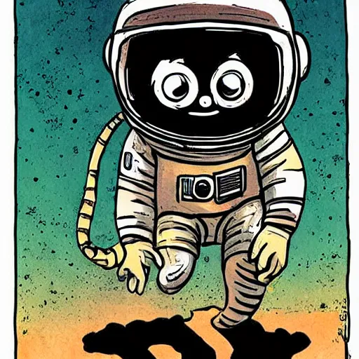 Image similar to monkey astronaut illustration by Jeff lemire