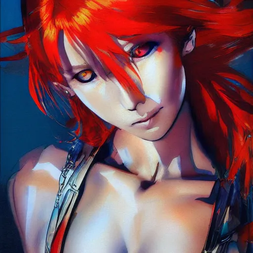 Prompt: a beautiful painting of Lina by Yoji Shinkawa, trending on artstation