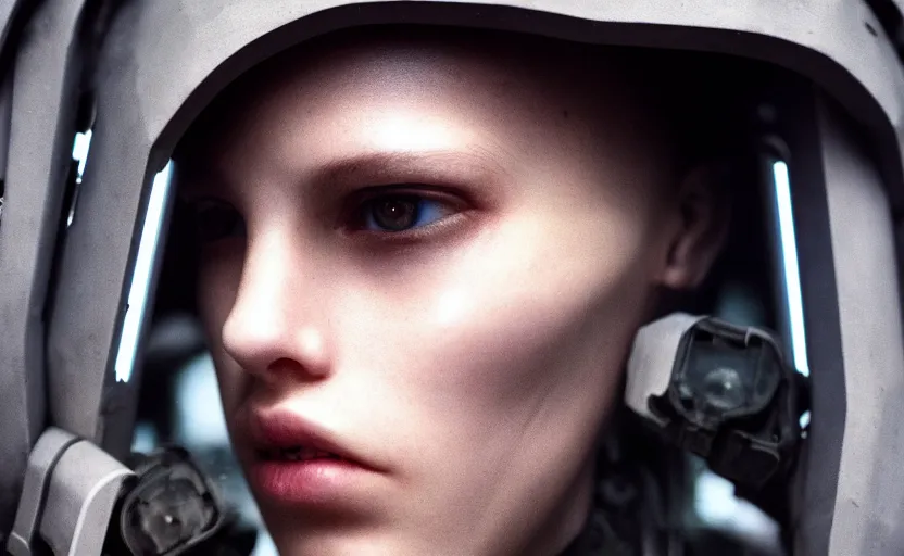 Image similar to cinestill 5 0 d candid photographic portrait by steve mccurry of a feminine male android wearing black techwear on a brutalist dystopian spaceship, extreme closeup, modern cyberpunk moody emotional cinematic, liminal overgrown, 8 k, hd, high resolution, 3 5 mm, f / 3 2, ultra realistic faces, ex machina