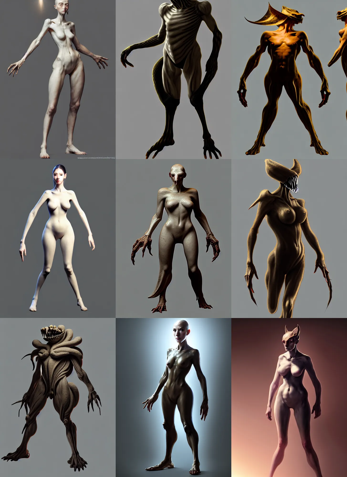 Prompt: costume design made by design, sophisticated composition, old masters light composition, procedurally generated, design creature posing for concept art, evironment behind, substance designer, PBR, HD, Ultra detailed, hyperrealistic, megascans, volumetric light, concept by master artist, made in paint tool SAI2, trending pixiv face