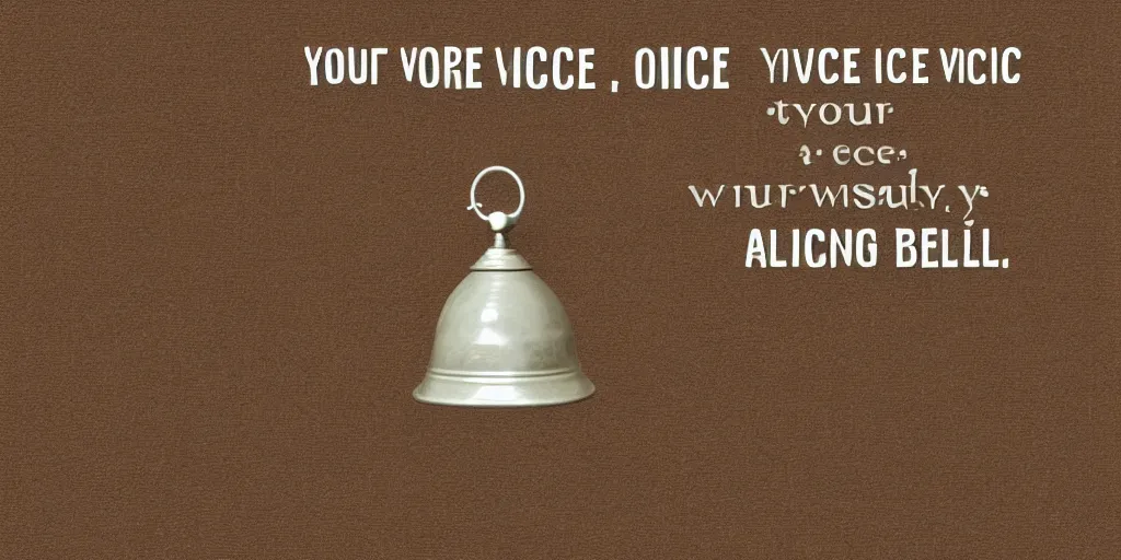 Prompt: your voice rings like a bell anyway,