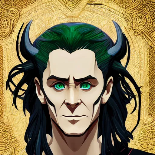 Prompt: Loki portrait, anime style, intricate, detailed, photorealistic, trending on artstation, studio lighting, 4k, 8k