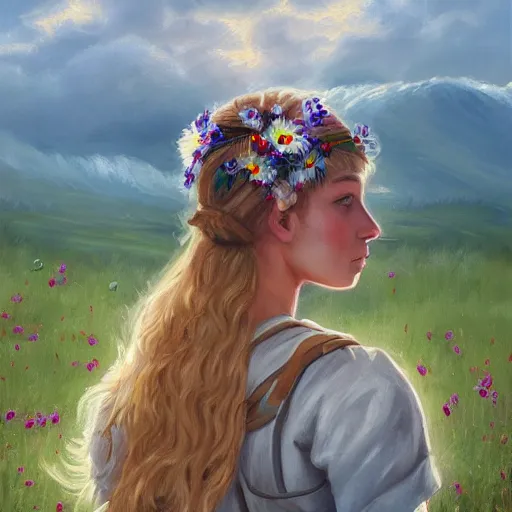 Image similar to midsommar 6, oil painting, ultradetailed, artstation, ultradetailed, digital painting, ultradetailed