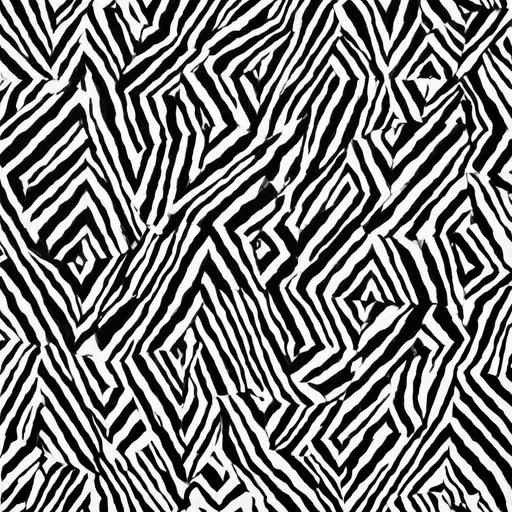 Image similar to a impasto oil painting of beautiful, symmetric pattern, black! and white colors, ultra high details, symmetry, large geometric hexagonal figures