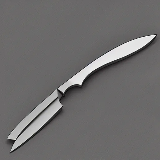 Image similar to cad render of a generative design knife