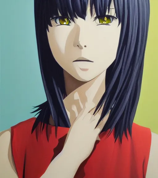 Image similar to david chipperfield painting of an anime woman