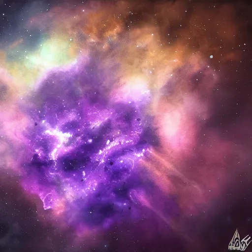 Image similar to Purple nebula, highly detailed, trending on artstation.