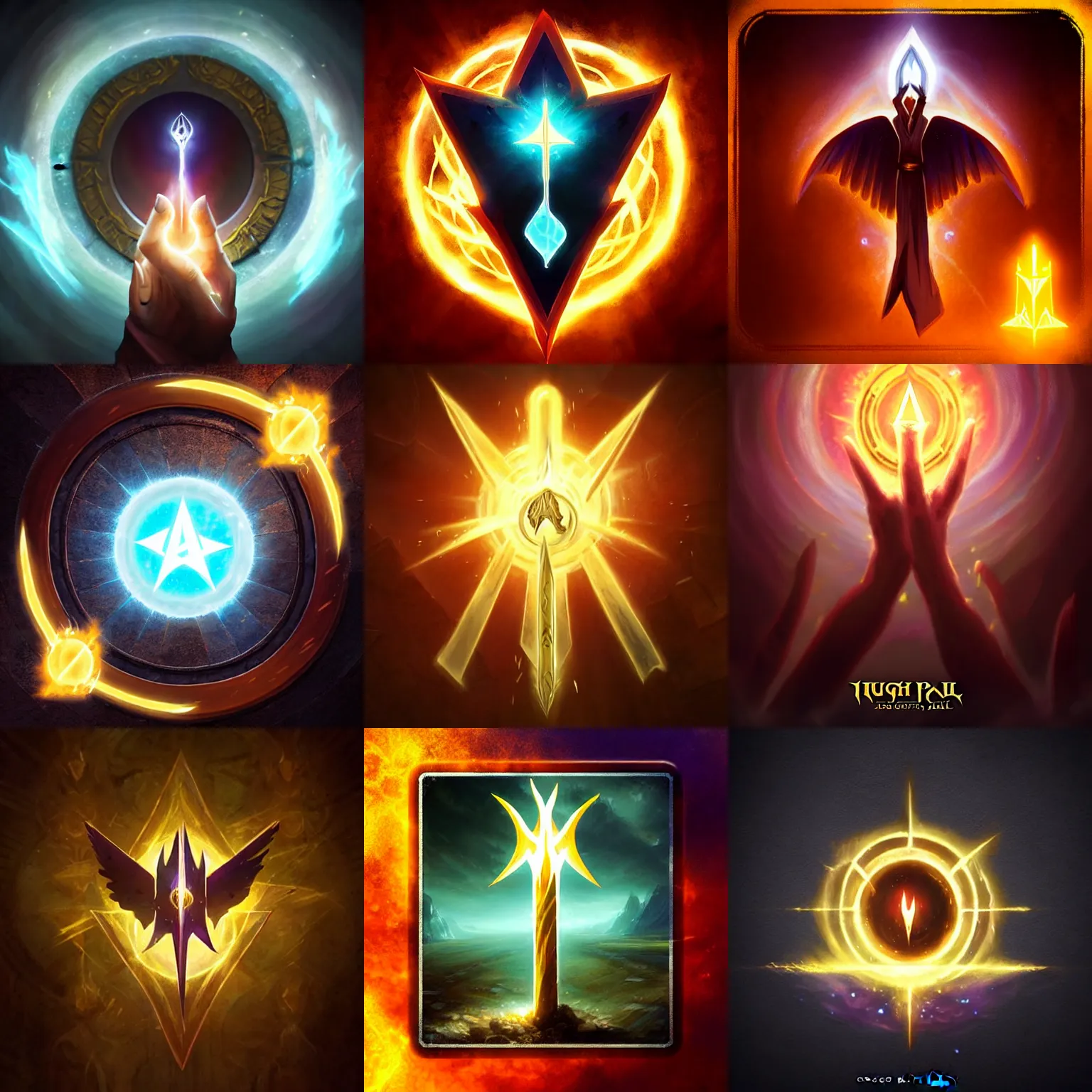 Prompt: holy light spell, magical energy, magic the gathering style, fantasy game spell icon, by greg rutkowski