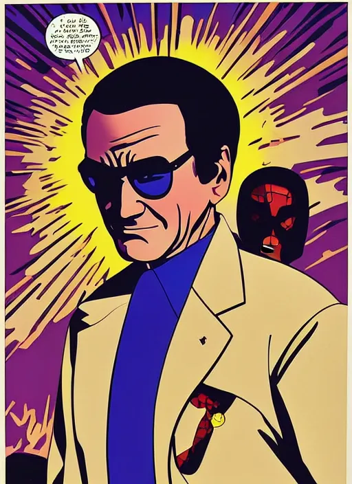 Prompt: portrait of stan lee by hiroshi nagai