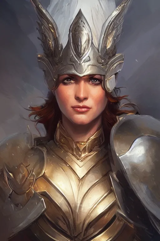 Image similar to amazon valkyrie athena, d & d, fantasy, portrait, highly detailed, headshot, digital painting, trending on artstation, concept art, sharp focus, illustration, art by artgerm and greg rutkowski and magali villeneuve