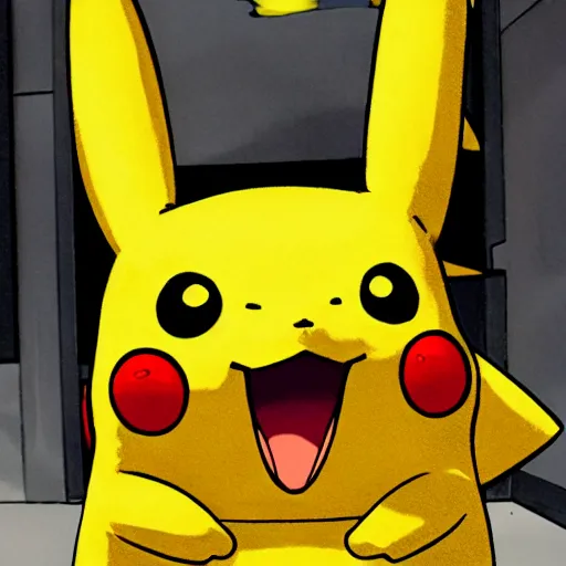 Image similar to a mirror Pikachu