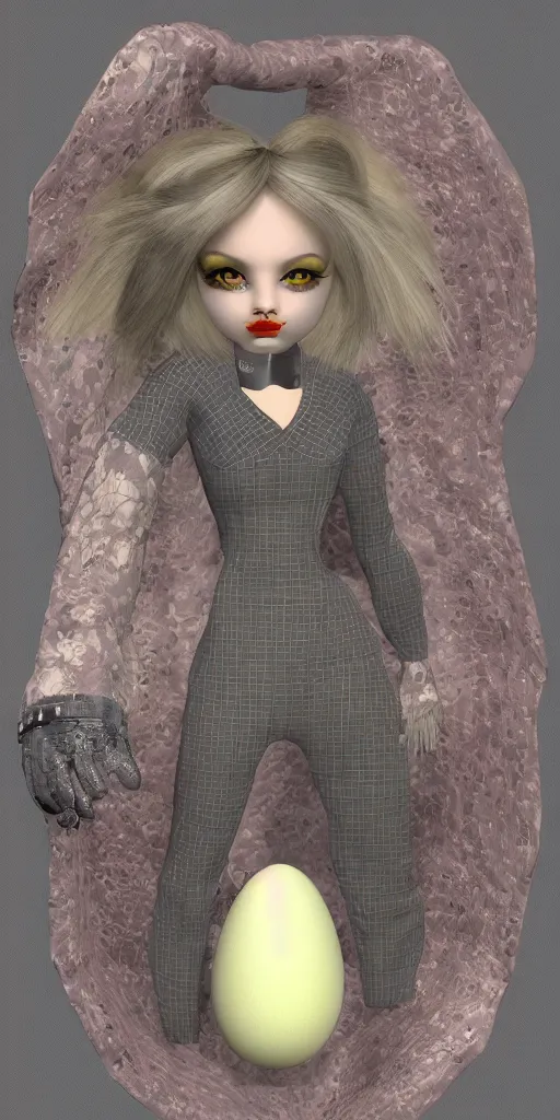 Image similar to malice doll psx rendered early 90s net art lunars egg