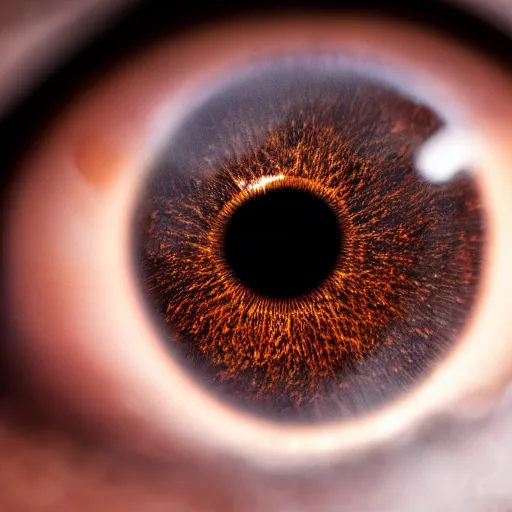 Image similar to macro - shot, closeup of eye made of lava