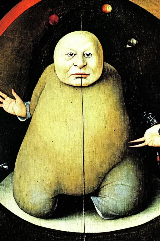 Image similar to hieronymus bosch painting of humpty dumpty