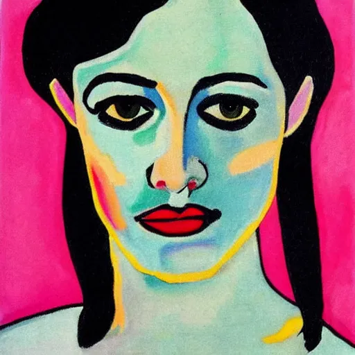 Prompt: eva green portrait, style by kandinsky, art deco, portrait,