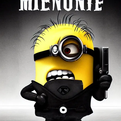 Image similar to poster for a movie like blade about a half - minion who hunts minions