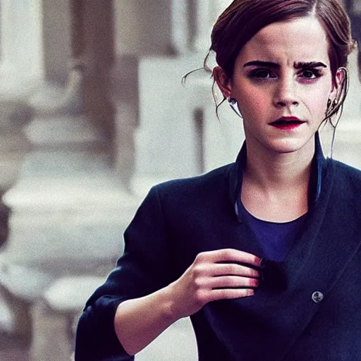 Prompt: film still of Emma Watson.